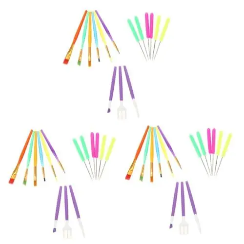 Produktbild: Alipis 3 Sets Fondant Schnitzstift Backwerkzeug Set Fondant Kuchenschneider Kuchendekorationswerkzeuge Kuchen Modellierstift Kuchen Gravurstift Keks Skulpturstift Fondant