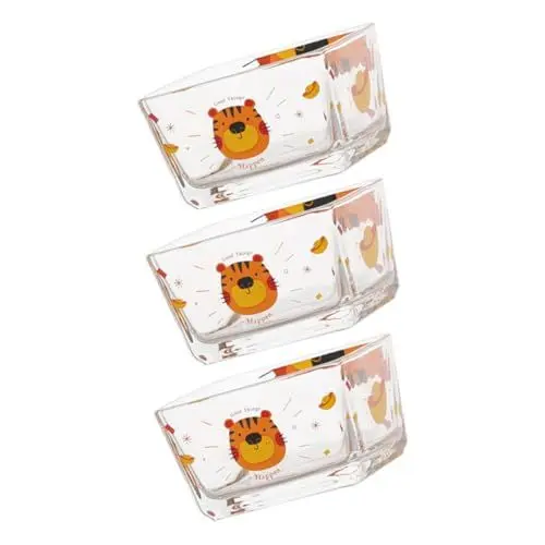 Produktbild: Alipis 3 Stk Fach Snack Obstteller Saucenschüssel Bandejas Para Comida Mini-saucenbehälter Mini-servierschalen Lebensmittelbehälter Kuchen Das Gericht Glas Nachtisch Wiederverwendbar