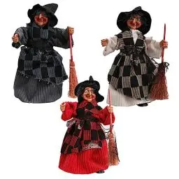 Produktbild: Alipis 3st Besen- -anhänger Fliegende Hexenfigur Halloween-versorgung Halloween-hängedekorationen Hexenspielzeug Hängende Hexenpuppe Hexenstatue Gruselige Halloween-Puppe Plastik