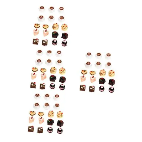 Produktbild: Alipis 4 Sätze Kuchendekorationen Zum Essen Und Spielen Gefälschte Kuchen Gefälschte Hochzeitstorte Künstliche Kuchenstücke Faux-Desserts Zur Präsentation Kunstkuchen Zum Ausstellen Harz