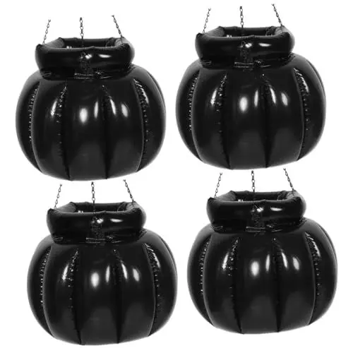 Produktbild: Alipis 4 Stück Aufblasbarer Hexentopf Schwimmender Getränkeeimer Aufblasbarer Getränkekühler Halloween-außendekoration Halloween-süßigkeitshalter-schüssel Aufblasbare Bar Plastik Black