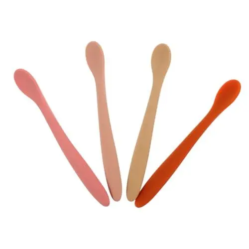 Produktbild: Alipis 4 Stück Babylöffel zum Füttern starter set breischale gadgets babybrei Obstlöffel Löffel für Babys Löffel für Säuglingsnahrung Schabelöffel Kieselgel