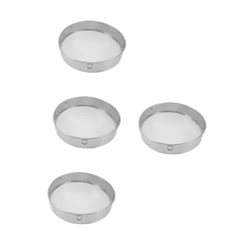 Produktbild: Alipis 4 Stück Backmehlsieb Mesh-Mehlsieb rundes Sieb backen praktisches Backsieb Edelstahlsieb Robuster Mehlsieber Küchensieb Sieb für die Küche Manuelles Mehlsieb Edelstahl 304 Silver