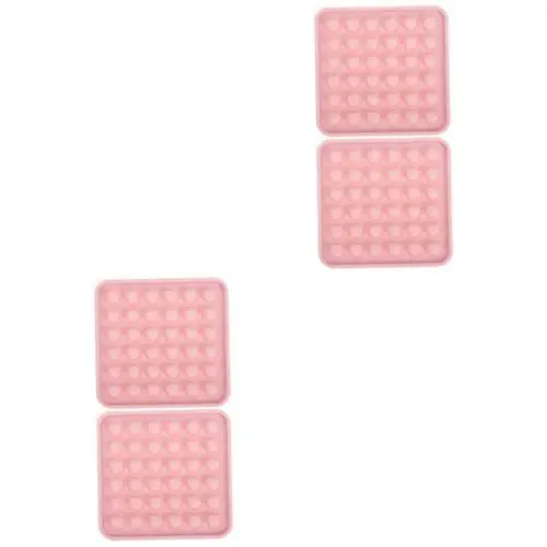 Produktbild: Alipis 4 Stück Eishockeyform Aus Silikon Eiswürfelbehälter Mit Deckel Mini-eis Wey Lagerung Dh z Eiswürfelbehälter Aus Silikon Eisform Eis Machen Mondkuchen Eishockey Schimmel Rosa Puck