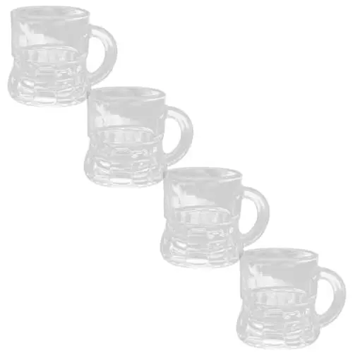 Produktbild: Alipis 4 Stück Kleine Schnapsgläser Kreative Schnapsgläser Schnapsgläser Große Kleine Weingläser Glas Schnapsgläser Mini Weinbecher Glas Kleine Bierbecher Wein Schnapsgläser
