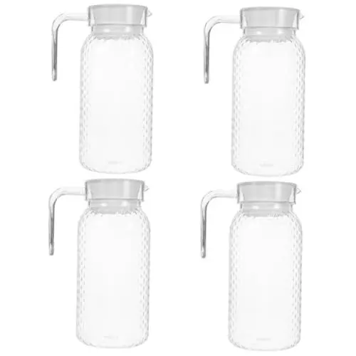 Produktbild: Alipis 4 Stück Krawattentopf Acryl Milchkrug Acryl Wasserkrug Milchkrug Für Wasserkrug Acryl Saft Acrylkrug Klare Krüge Teebereiter Maschine Wasser Acryl Wasserkocher
