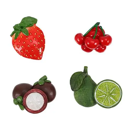 Produktbild: Alipis 4 Stück Obst-kühlschrankmagnet Weiße Tafel Für Kühlschrank Magnetisch Obstaufkleber 3D-kühlschrankaufkleber Dekorative Magnete Für Kühlschränke Aufkleber Für Kleinkinder PVC