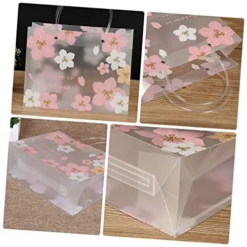 Produktbild: Alipis 4 Stück Tragetasche Geschenktüte Japanische Kirschblüten Einkaufstasche Bedrucken Für Die Trauzeugin Japanische Für Frauen Halloween Geldbörse Brautjungfer