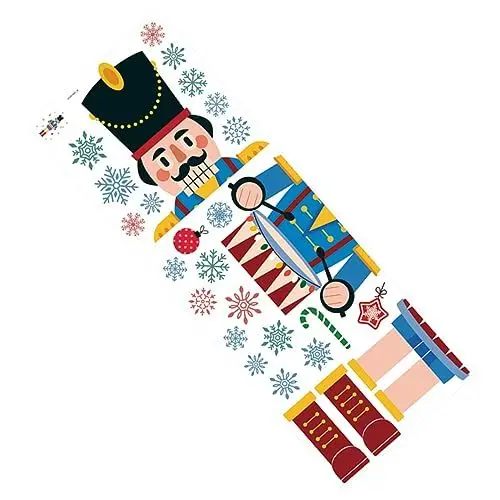 Produktbild: Alipis 4 Stück Weihnachtsfensteraufkleber weihnachtsaufkleber dekor weihnachtliche wandtattoos weihnachts fensterdeko weihnachten fensterdeko Wandtattoo Weihnachten Fensterdekoration PVC