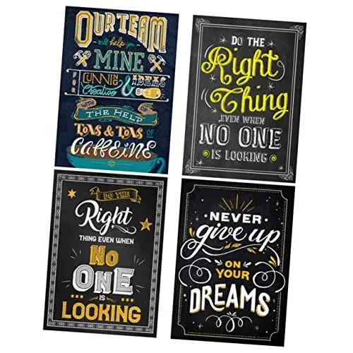 Produktbild: Alipis 4 Stück Inspirierende Wandkunst-poster Mit Englischen Motivationswörtern Wandkunstdrucke Für Jungenschlafzimmer
