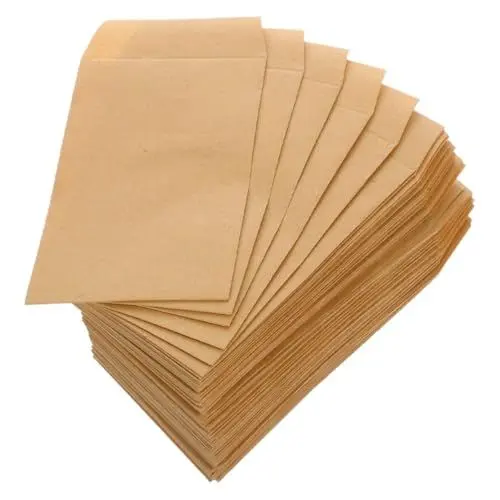 Produktbild: Alipis 50stücke Kleine Umschläge Aus Kraftpapier Selbstklebende Umschläge Für Miniteile Kleine Gegenstände Briefmarken Aufbewahrungspakete Für Gemüsepflanzen Und Gärten Braune
