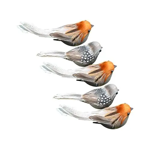 Produktbild: Alipis 5St künstlicher Spatz Szenenlayout-Dekor Kleiner Vogelschmuck gefälschte Vögel hühner Spielzeug pflanzendeko Nachahmung von Sperlingsfahrzeugen kleine Spatzenhandwerke Feder