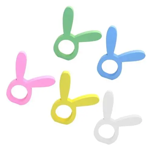 Produktbild: Alipis 5 Stück Ostern Serviettenring Für Zuhause Serviettenhalter Serviettenschnalle Für Hotel Cartoon Serviettenschnallen Serviettenringe Halter Serviettenhaltering Dekorative