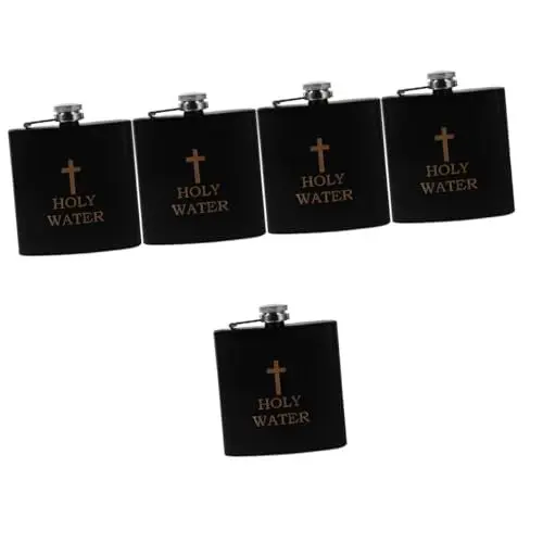 Produktbild: Alipis 5 Stück Taufflasche Flachmann Wasserflaschen Coole Feldflasche Schleife Trinkbar Smash Air Stahl Wasserflasche Behälter Ausguss Geheime Alkoholflasche Becher Heißes