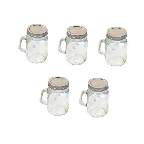 Produktbild: Alipis 5st Eisbecher Vorratsdose Für Marmelade Henkelmaurerbecher Normales Mundwasserglas Trinken Trinkgefäß Für Getränke Einmachglas Glas Für Hochzeitsbevorzugungen Hochzeitsjoghurtglas