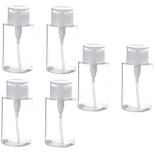 Produktbild: Alipis 6 Stk Flaschen Pumpe Für Nagellackentferner Glas Nagellackentferner Behälter in Reisegröße Pumpflasche Mit Seife Behälter Für Nagellackentferner Reisen Füllung Alkohol Plastik