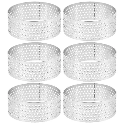 Produktbild: Alipis 6 Stücke Edelstahl Torte Kuchen Backen Set Nicht-Stick Obst Torten Formen