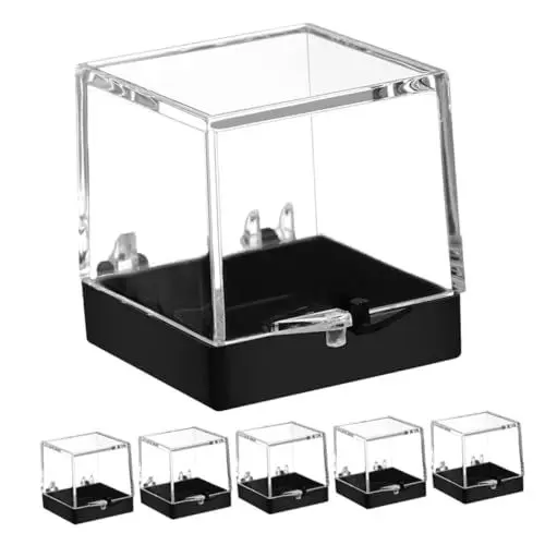 Produktbild: Alipis 6 Stück Teiliges Mineral Display Box Klare Kunststoff Organizer für Steine und Edelsteine für Sammler Aufbewahrung von Mineralien und Schmuck
