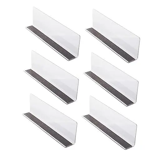 Produktbild: Alipis 6st Supermarkt-trennzeichen Magnetische Regalteiler Durchsichtige Regalteiler, 30,5 cm Lang Regale Aus Kunststoff Schrank Regal Geldbörse Teiler Warenteiler Buchstütze PVC Teilung