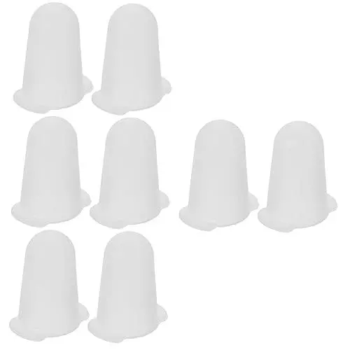 Produktbild: Alipis 8 Stk Schutzkappe für Spritztüllen silikondeckel set Kuchendekoration Düsenschutz Düsenschutzkappe Fudge Piping-Tipp Blütenblatt schmücken Baby Gebäckbeutel Kieselgel Weiß