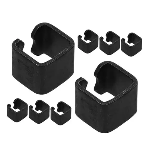 Produktbild: Alipis 8 Stück Bodenheber Reparatur Flaschenheber-Adapter Wagenheberständer Für Wagenheber Teile Der Wagenheberbaugruppe Bodenbuch -zubehör Wagenheber-stützklemme Jack Heben Stahl Schwarz