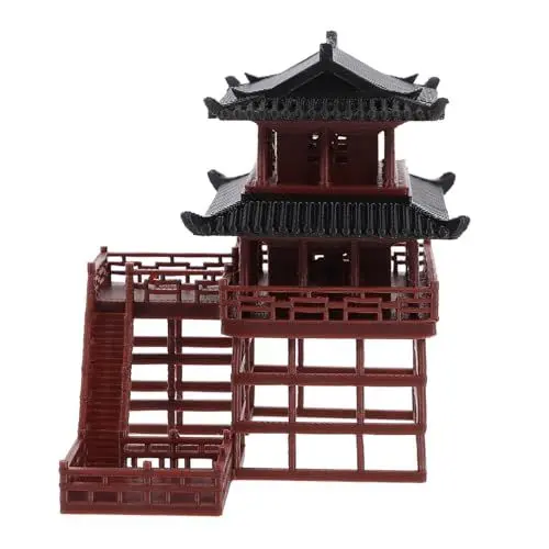 Produktbild: Alipis Elegantes Mini-pavillon-Modell Aquarium-pavillon Aus Kunstharz Bonsai- Landschaftsdekoration Für Zuhause