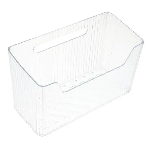 Produktbild: Alipis Badezimmer Wandregal Organizer Transparente Verstellbare Ablage für Dusche und Küche ohne Bohren mit Schnellem Wasserablauf Großer Stauraum für Pflegeartikel und Küchenutensilien