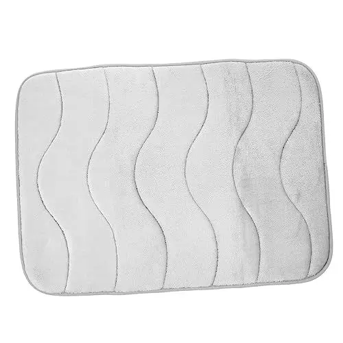 Produktbild: Alipis Bodenmatte Aus Memory-Schaum rutschfeste Badewannenmatte Badematten Fußmatte Aus Memory-Schaum Schnell Trocknende Badematte Behaart Unterseite PVC rutschfest Schaumstoffkissen