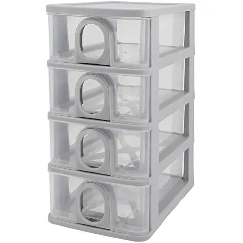 Produktbild: Alipis Büro Aufbewahrungsbox Mit Transparente Dokumentenbox Für Bürobedarf Kosmetik Und Schulmaterial Hochwertiger Stabiler Organizer Für Schreibtisch Und Zuhause Stufig Transparent