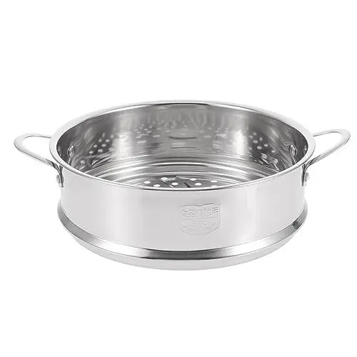Produktbild: Cabilock 20cm Edelstahl Dampfgarer Einsatz Edelstahl Dämpfeinsatz Dampfkorb Dämpfgitter mit Griff Dampf für Schnellkochtopf Kochtöpfe Gemüse Brötchen Silber L