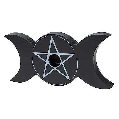 Produktbild: Alipis Dreiphasenmond Kerzenständer Sternförmiger Kerzenhalter Kerzenhalter Ornament Kerzenständer Dekor Dreifachmond Schmuckstück Kerzenbehälter Retro Kerzenständer Sammler