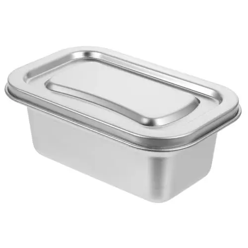 Produktbild: Alipis Eisbox luftdicht Gefrier-Aufbewahrungsbehälter Eismaschine edelstahlbehälter aufbwahrungsbox Gefrierbehälter für den Haushalt Multifunktions-Eisbehälter Rostfreier Stahl Silver