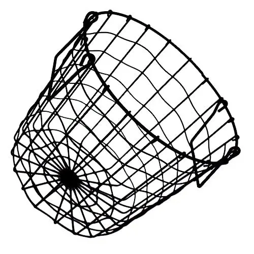 Produktbild: Alipis Geflochtener Desktop-Aufbewahrungskorb Aus Schmiedeeisengeflecht Im Nordischen Stil Schwarzer Metallkorb Schwarze Aufbewahrungskörbe Geflochtene Körbe Tragbarer Kleidungskorb