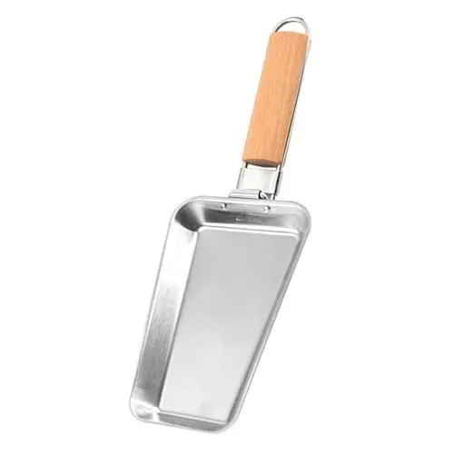 Produktbild: Alipis Grillpfanne Aus Backblech Für Outdoor-camping Grillplatte Mit Holzgriff Bbq-fleischpfanne Für Verschiedene Speisen