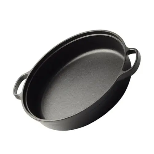 Produktbild: Alipis Gusseisenpfanne Praktische Robuste Bratpfanne mit Antihaftbeschichtung für Gas und Induktionsherde für Hausgebrauch und Outdoor Aktivitäten Langlebig und Vielseitig Einsetzbar
