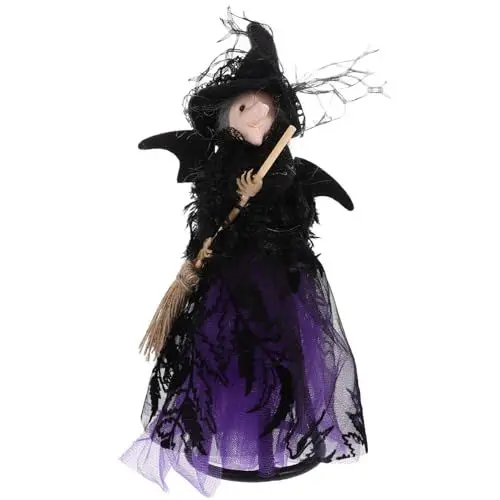 Produktbild: Alipis Halloween-Hexenpuppen-Baumspitzen Hexenfiguren Gruselige Halloween-Baum-Hängeornamente Plüsch-Hexenpuppen Hängedekorationen Für Halloween Festliche Tischdekoration