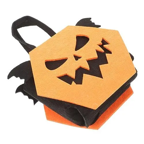 Produktbild: Alipis Halloween Süßigkeitentasche aus Vliesstoff mit Teufelsmotiven Wiederverwendbare Tragetasche für Halloween Feiern und Süßigkeiten Sammeln