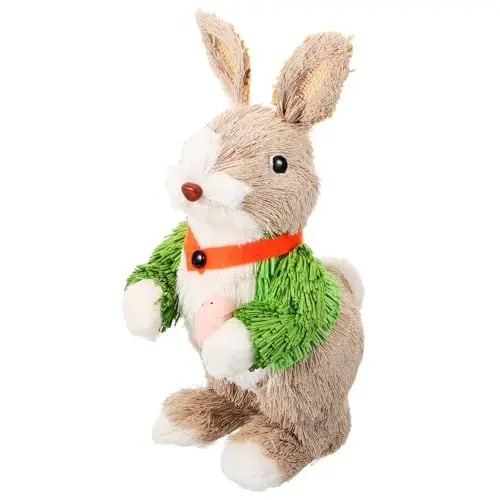 Produktbild: Alipis Handgemachter Hase Aus Stroh Osterhasenfigur Osterhasenornament Gewebter Hase Aus Stroh Hasendekoration Aus Stroh Hasenfigur Gewebte Hasenstatue Osterhasenstatue Desktop
