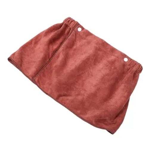 Produktbild: Alipis Herren Badetuch Weiches Tragbares Wickeltuch aus Polyester für Bad Strand Pool und Spa mit Druckknopfverschluss Braun Klein