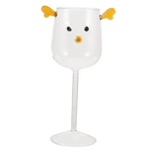 Produktbild: Alipis Hochwertiges Glas Weihnachtsweinkelche Weihnachtsglaswaren Weihnachtstrinkgeschirr Rotweingläser Cocktailkelche Cocktailbecher Rentierweingläser Biergläser Winter Trinkutensilien