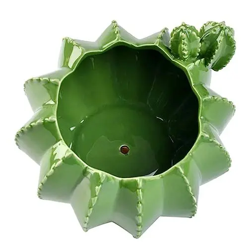 Produktbild: Alipis Kaktustopf Indoor- Pflanzgefäße Für Zimmerpflanzen Kreativer Saftiger Topf Kakteentopf Klein Neuheit Sukkulenten Pflanzer Mini Klein Mini-pflanzgefäße Halterung Blumen Keramik