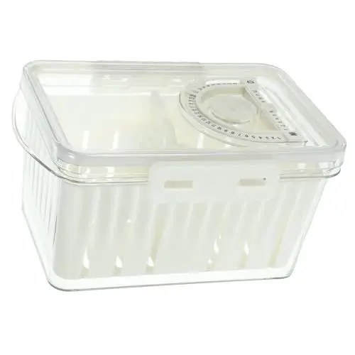 Produktbild: Alipis Kastenkasten Aufbewahrungsbox Für Butter Ablaufwanne Herstellen Obstwaschmaschine Obstwaschkorb Gemüsebewahrer -aufbewahrungssieb Plastik Küche Mit Deckel Reinigungskorb