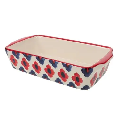 Produktbild: Alipis Keramik-Auflaufform Lasagne-Pfanne Dekorative Auflaufform Rechteckiges Backgeschirr-Tablett Auflaufformen Mit Doppelgriff Zum Kochen 20 X 10 Cm