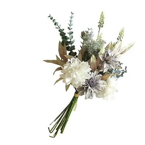 Produktbild: Alipis Künstlicher Dahlienstrauß Aus Seidenblumen Für Hochzeiten Und Partys Dekorativer Blumenstrauß Lebendigen Farben Ideal Für Tischdekoration Und Blumenarrangements Ihrem