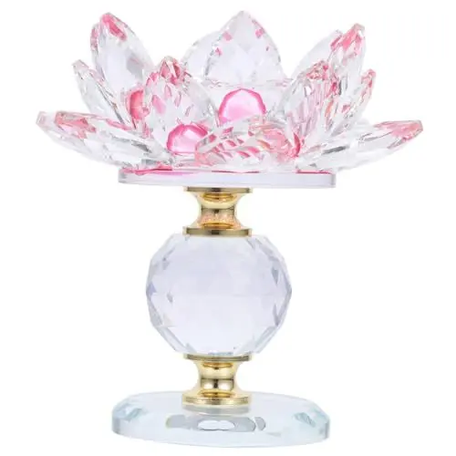Produktbild: Alipis Luxuriöser Kristall-Lotus-teelichthalter Zen-buddhistisches Teelicht-votivhalter Lotusblume Dekoratives Accessoire