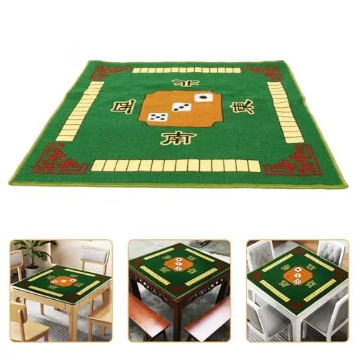 Produktbild: Alipis Mahjong Tischdecke rutschfeste Mehrzweck Spieltischunterlage Abdeckung Für Brettspiele Gemütliches Spielen Zu Hause Oder Unterwegs Grüne Farbgestaltung Platzsparend Und