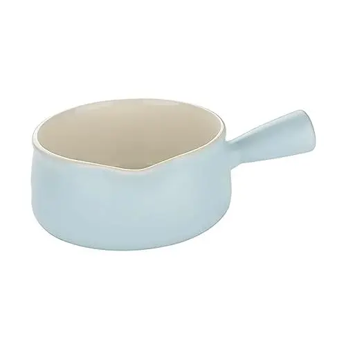 Produktbild: Alipis Milchtopf Aus Keramik Mit Deckel Antihaftbeschichtet Und Mikrowellengeeignet Ideal Frühstücksmilchtopf Oder Butterwärmer Perfekt Für Die Zubereitung Von Milch Und Weiteren
