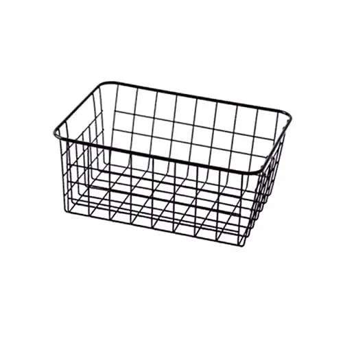 Produktbild: Alipis Organizer für Badezimmerartikel Aufbewahrungskörbe aus Draht Aufbewahrungskorbständer Desktop-Speichercontainer Desktop-Speicher-Organizer Black