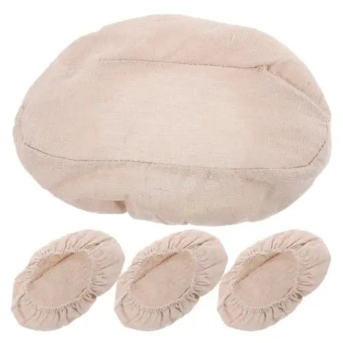 Produktbild: Alipis Ovale Gärkörbchen-Stoffeinlagen 4 Stück 30 Cm Banneton-Sauerteig-Brotkorb -Backgärstoff-Abdeckung Für Brotbackzubehör