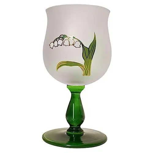 Produktbild: Alipis Personalisierter Brandyglas Wein Mehrzweck Cocktailbecher Partyglaskelch Für Party Partyzubehör Blumenmuster Design Glatt